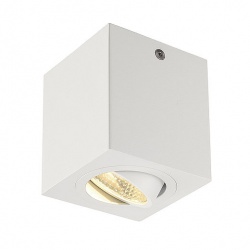 SLV TRILEDO SQUARE CL surface mounted downlight, matt white, 6W, 38°, 3000K, incl. springs