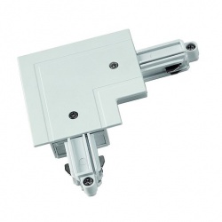 SLV Corner connector for 1-circuit HV-track, recessed version, white, ground outside