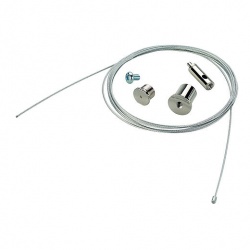 SLV EUTRAC wire-rope suspension, chrome, 6,20m