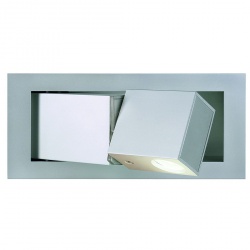 SLV BEDSIDE right wall lamp, silvergrey, 3W LED, 4000K, with blue orientation LED