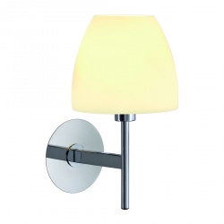 SLV RIOTTE WALL wall lamp, chrome/glass satined, E14, max. 40W