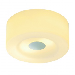 SLV MALANG ceiling luminaire, CL-1 , round, chrome/glass satined, 2x E27, max. 2x 60W