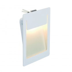 SLV DOWNUNDER PURE recessed luminaire, square, white, 4,8W LED warmwhite, 120x155mm