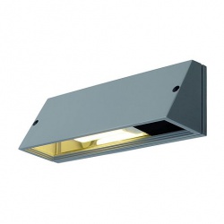 SLV PEMA SQUARE wall lamp, silvergrey, E27, max. 15W