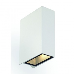 SLV QUAD 2 wall lamp, square, white, LED, 2x3W, 3000K, up-down