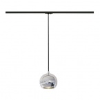 LIGHT EYE pendant, white/chrome, GU10, max. 75W, incl. 1-circuit adaptor