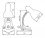 Desk lamp Kanlux SUZI HR-60-BL - technical drawing