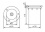 In-ground lighting fixture Kanlux XARD DL-40 - technical drawing