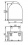 PIR movement sensor Kanlux SLICK JQ-L-W - technical drawing