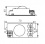 Microwave movement sensor Kanlux ROLF MINI JQ-L - technical drawing