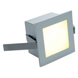 SLV FRAME BASIC LED recessed, square, silvergrey, warmwhite LED