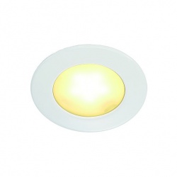 SLV Downlight, DL 126 LED, round, white, 3W LED, warm white, 12V