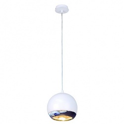 SLV LIGHT EYE pendant luminaire, white/chrome, GU10, max. 75W