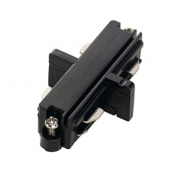 SLV Longitudinal connector for 1-circuit HV-track, black, electrical