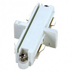 SLV Longitudinal connector for 1-circuit HV-track, white, electrical