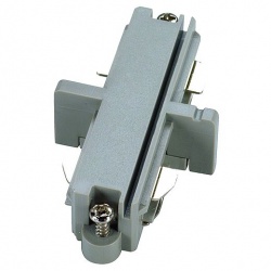 SLV Longitudinal connector for 1-circuit HV-track, silvergrey electrical
