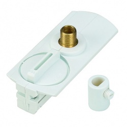 SLV 1-circuit pendulum adaptor white, incl. stress relief and threaded piece