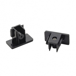 SLV End caps for 1-circuit HV-track, surface-mounted, black, 2 pieces