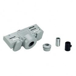 SLV EUTRAC 3-circuit track adaptor grey incl. mounting accessory