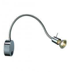 SLV DIO FLEX PLATE wall lamp, chrome, GU10, max. 50W