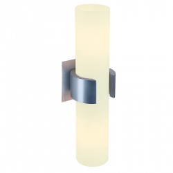 SLV DENA II wall lamp, alu-brushed , glass partially satined, 2x E14, max. 40W