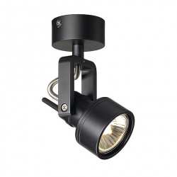 SLV INDA SPOT GU10 wall and ceiling luminaire, black, max. 50W