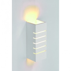 SLV Wall lamp, GL 100 slot, square , white plaster, E14, max. 40W