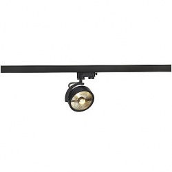 SLV KALU TRACK QPAR111 lamp head, black, incl. 3-circuit adaptor