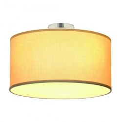 SLV SOPRANA ceiling luminaire, CL-1, round, beige textile, E27, max. 3x 60W