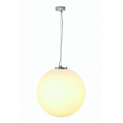 SLV ROTOBALL E27 pendant luminaire , silvergrey / white, Energy Saver, max. 25W