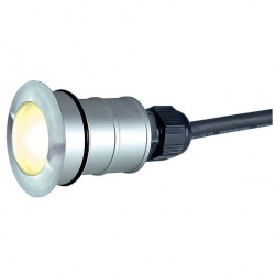 SLV POWER TRAIL-LITE round, stainless steel 316, 1W LED, warmwhite, IP67