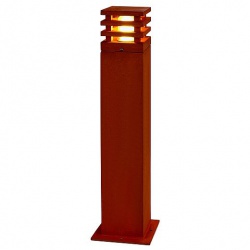 SLV RUSTY SQUARE 70 outdoor lamp, rusted iron, E27 Energy Saver, max. 11W, IP55