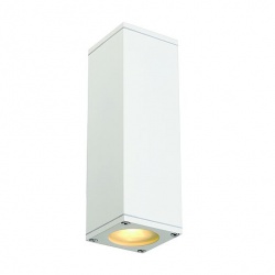 SLV THEO UP/DOWN OUT wall lamp, square, white, GU10, max. 2x35W