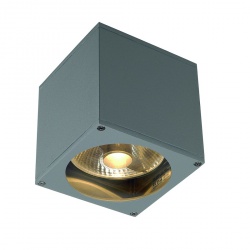 SLV BIG THEO WALL OUT wall lamp, square, silvergrey, ES111, max. 75W