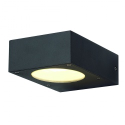 SLV QUADRASYL wall lamp, WL 15, square, anthracite, GX53, max. 11W