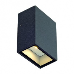 SLV QUAD 1 wall lamp, square, anthracite, LED, 1x3W, 3000K