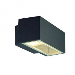 SLV BOX R7s wall lamp, square, antrazit, R7s, max. 80W, up-down
