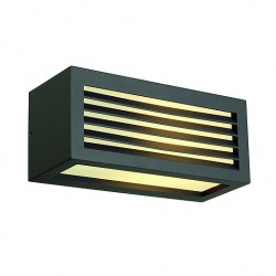 SLV BOX-L E27 wall lamp, square, anthracite, E27, max. 18W