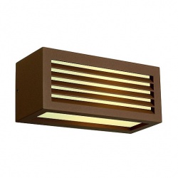 SLV BOX-L E27 wall lamp, square, rusted, E27, max. 18W