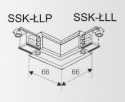 GM Lighting L-shaped connector RIGHT