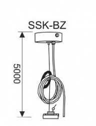 GM Lighting base + power cord + suspension wire (5 meters)