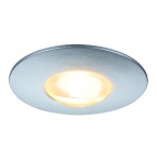 DEKLED recessed, round, silvergrey metallic, 1W LED, warmwhite, 3200K