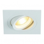  NEW TRIA I GU10 downlight, square, matt white, max. 50W