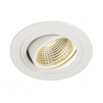 NEW TRIA LED DL ROUND SET, matt white, 6W, 2700K, 38°, incl. driver and springs