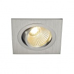  NEW TRIA LED DL SQUARE SET, alu brushed, 6W, 2700K, 38°, incl. driver and springs