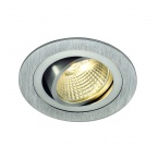 NEW TRIA LED DL ROUND SET, alu brushed, 6W, 3000K, 38°, incl. driver and springs