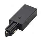  Feed-in for 1-circuit HV-track , surface-mounted, black, ground right