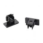  End caps for 1-circuit HV-track, surface-mounted, black, 2 pieces