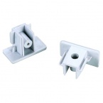  End caps for 1-circuit HV- track, surface-mounted, white, 2 pieces