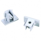 End caps for 1-circuit HV- track, surface-mounted, white, 2 pieces